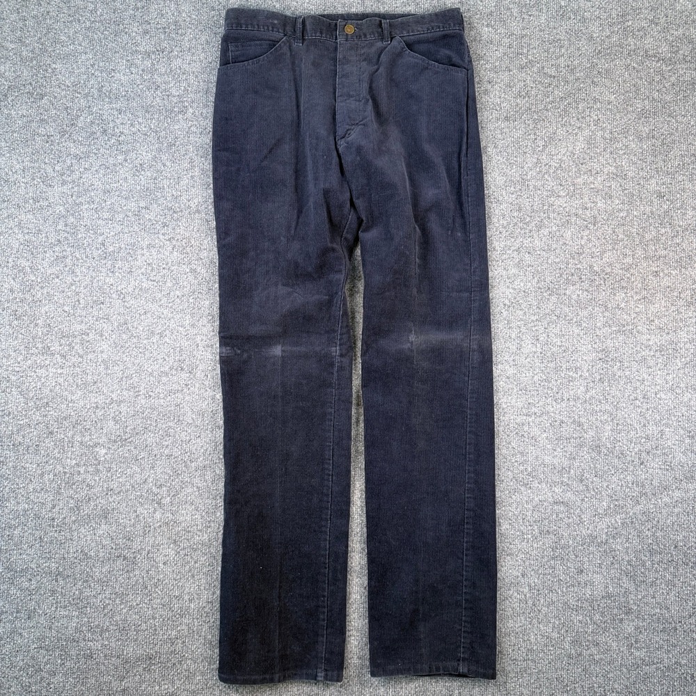 Vintage Lee Riders Corduroy Pants Mens 32x32 Blue Straight Leg Made in USA
80s